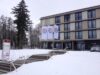 Haus Eichholzgärten im Schnee kurz nach der Fertigstellung